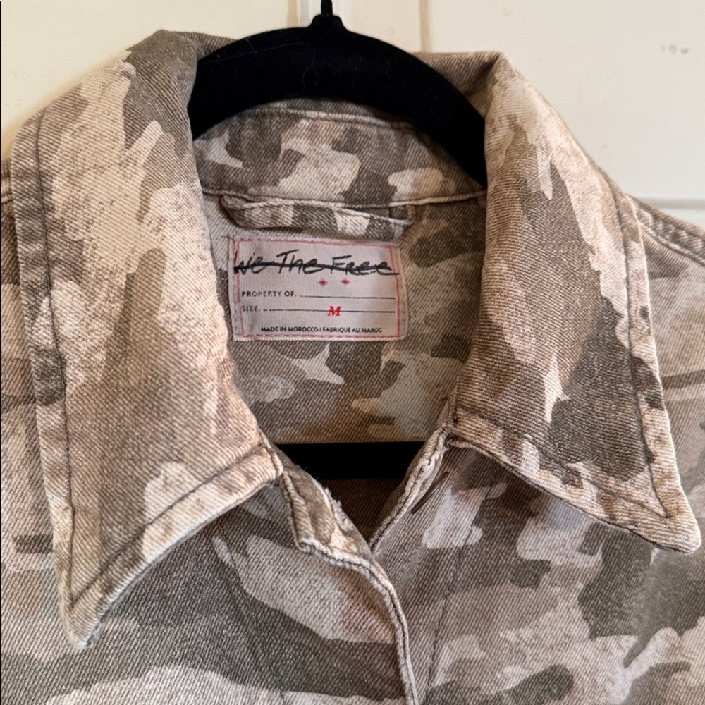 We The Free Opal Swing Printed Denim Jacket Free People - Picture 9 of 10
